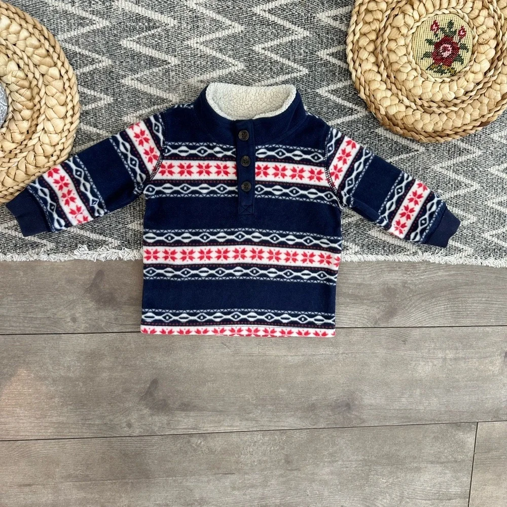 Carter's Baby Boy Winter Aztec Western Holiday Fleece Sweater Pullover 6 Months